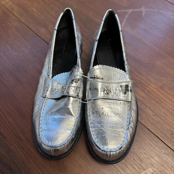 NWOT Tory Burch Metallic Loafers Women 9.5 - Picture 1 of 5
